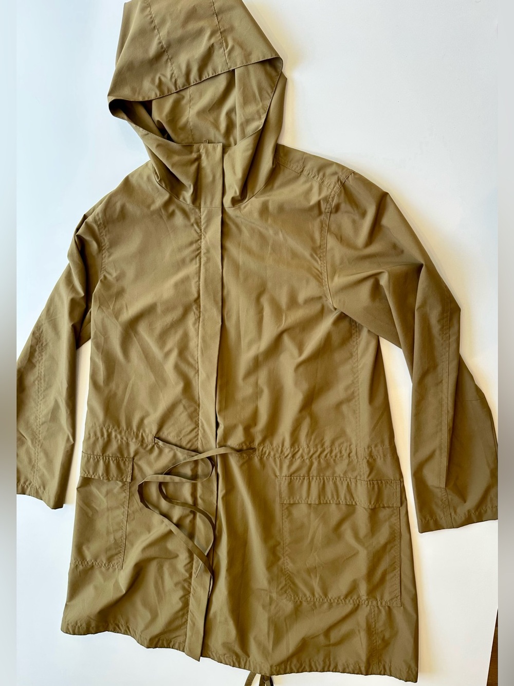 Eileen Fisher Olive Hooded Utility Anorak Coat Size S